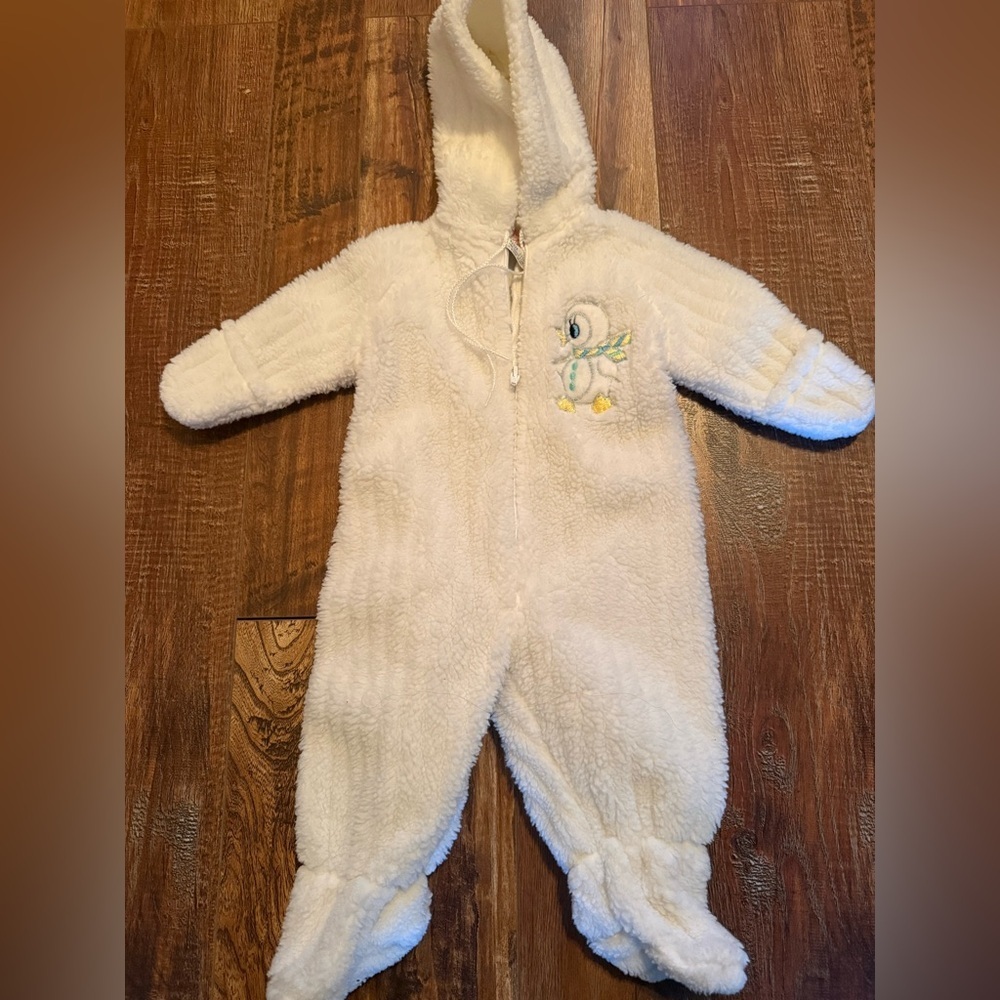 Vintage Weather Tamer Duck Embroidered Snow Bunting Suit for Babies 9 Month
